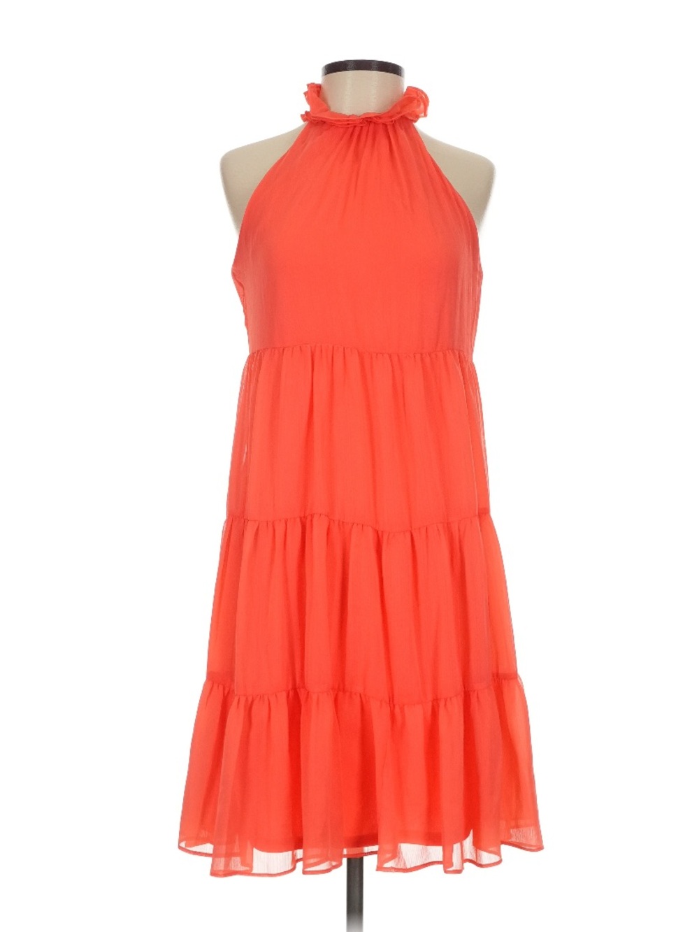 Tahari Arthur S. Levine Elegant Coral Sleeveless Dress size 2 New
